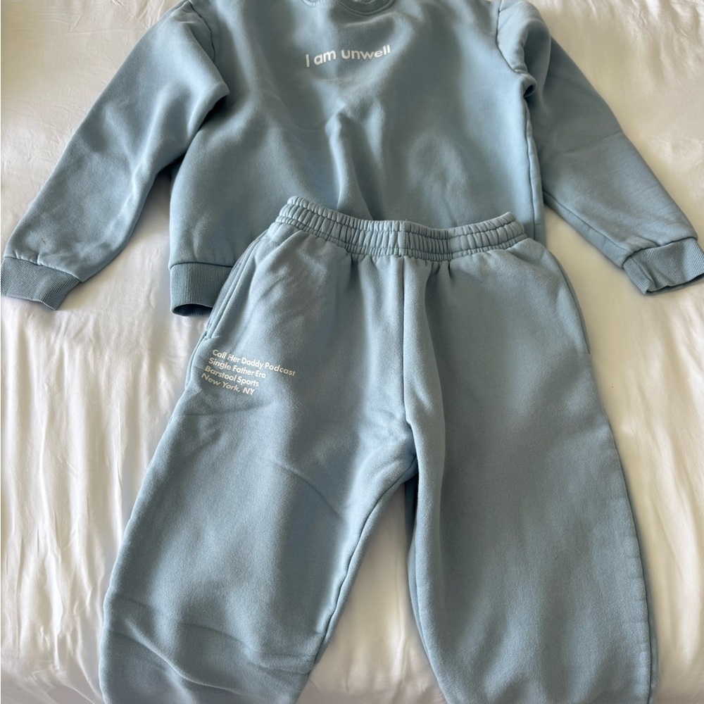 Blue Sweatshirt and sweatpants Set